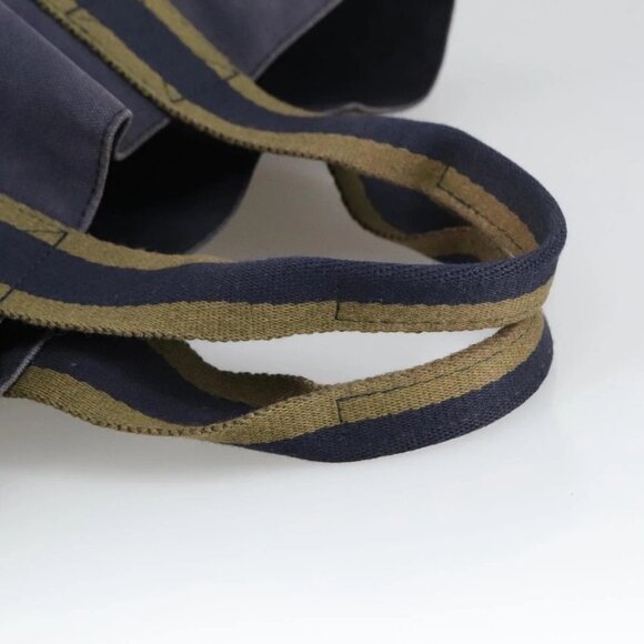 HERMES Fourre Tout cabas Tote Bag Canvas Navy Khaki Auth bs20268 - Picture 8 of 16
